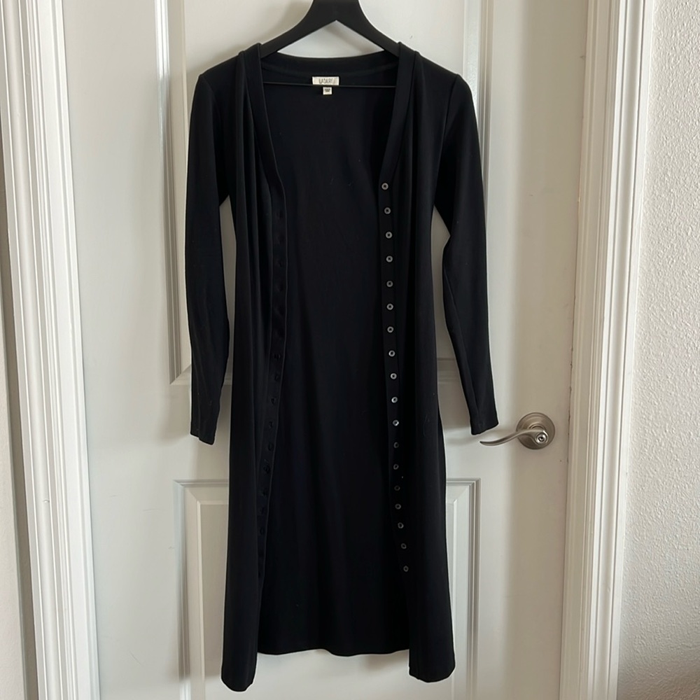 Long black cardigan